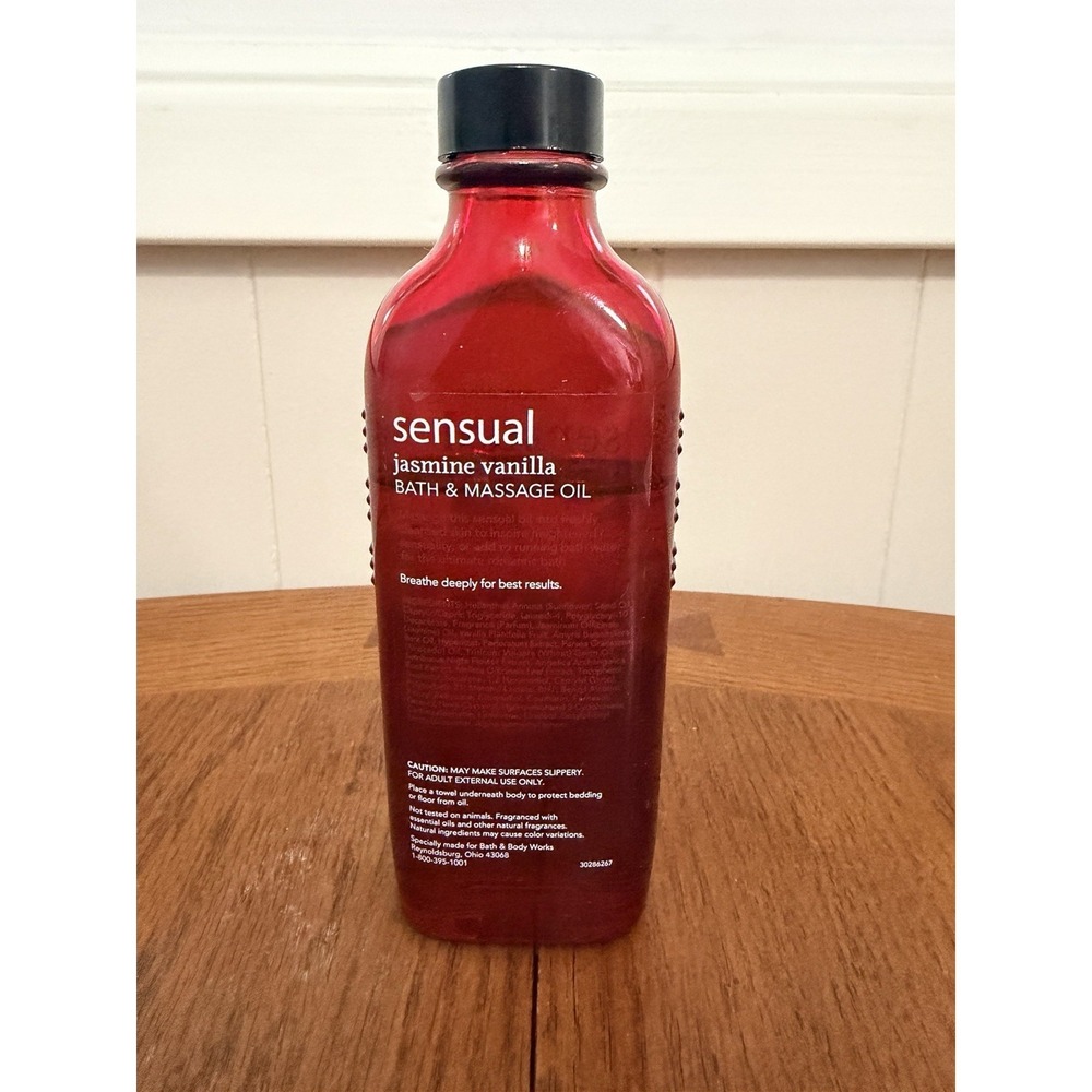 Retired Bath & Body Works Aromatherapy Sensual Jasmine Vanilla Massage Oil, 75% - Picture 2 of 4